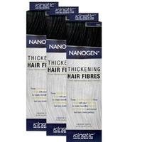 Nanogen Hair Thickening Fibres Black Triple Pack