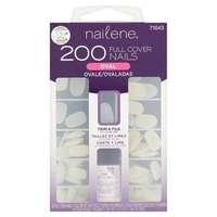 Nailene 200 Full Cover Nails - Oval, Clear