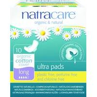Natracare Ultra Pads, Long, 10