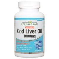 Natures Aid Cod Liver Oil High Strength, 1000mg, 90Caps