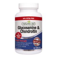natures aid glucosamine chondroitin 750mg 135tabs