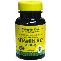 Nature\'s Plus Vitamin B-12 S/R, 2000mcg, 60Tabs