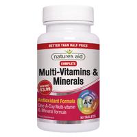 Natures Aid Multi-Vitamins & Minerals A-Z, 90Caps