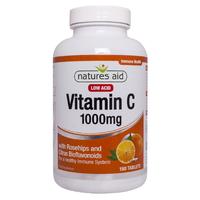 Natures Aid Vitamin C - Low Acid, 1000mg, 180Tabs
