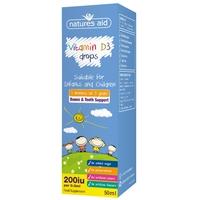 Natures Aid Vitamin D3 200iu Drops for children, 500mg, 50ml