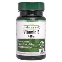 natures aid vitamin e 400iu natural form 60caps