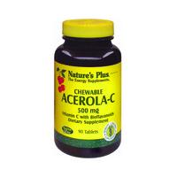 Nature\'s Plus Acerola-C Complex, 500mg, Tangy, 90Chews