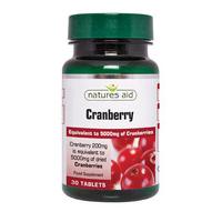 natures aid cranberry 200mg 30tabs