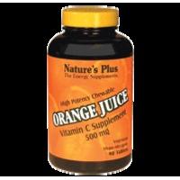 Nature\'s Plus Orange Juice C Chewable, 500mg, Tangy, 90Chews