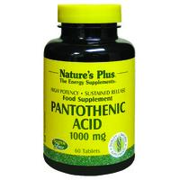 Nature\'s Plus Pantothenic Acid S/R, 1000mg, 60Tabs