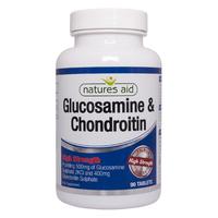 Natures Aid Glucosamine Sulphate 500mg+Chondroitin 400mg, 90Tabs