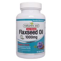 Natures Aid Flaxseed Oil, 1000mg, 90Caps