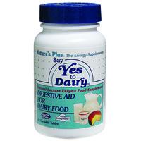 natures plus say yes to dairy chewable natural lactase 50tabs