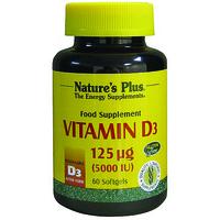 Nature\'s Plus Vitamin D3, 5000iu, 60SGels