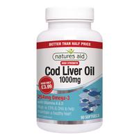 Natures Aid Cod Liver Oil High Strenght, 90Caps