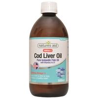 natures aid cod liver oil liquid 600mg 500ml