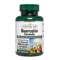 Natures Aid Quercetin Formula with Vitamin B5, Pine Bark Extract, MSM & Liquorice, 90Caps