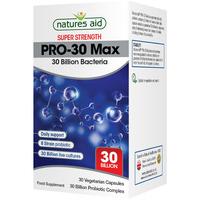 natures aid pro 30 max 30 billion daily probiotic 400mg 30caps