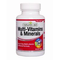 Natures Aid Multi-Vitamins & Minerals with Iron, 15mg, 90Caps