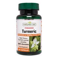 Natures Aid Turmeric 400mg, 500mg, 60Caps