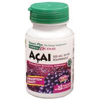 natures plus herbal actives acai 500mg 60vcaps