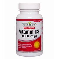 Natures Aid Vitamin D3, 1000iu, 90Tabs