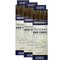 Nanogen Hair Thickening Fibres Light Brown Triple Pack