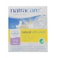 Natracare Ultra Pads Long with Wings 10pieces (1 x 10pieces)