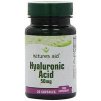 natures aid hyaluronic acid 50mg 60 vcaps pack of 2