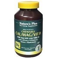 Natures Plus Cal/Mag/ with Vit D & K2 Chocolate Chew 60