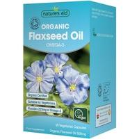 Natures Aid Organic Flaxseed Oil 90vegicaps x 1