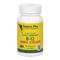 Natures Plus Vitamin B-12 Herbal Lozenges 1000 mcg 30 Lozenge