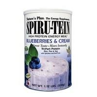 Nature\'s Plus, Spiru-Tein, High Protein Energy Meal, Blueberries & Cream, 1.12 lbs (510 g)