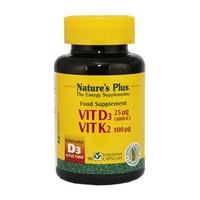 Natures Plus Vitamin D3 1000 IU/Vitamin K2 100 mcg Vcaps 90 Caps