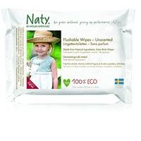 Naty by Nature Babycare ECO Flushable Unscented Wipes - 12 x Packs of 42 (504 Wipes)