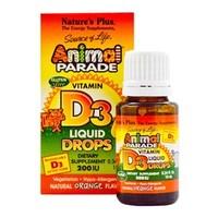Natures Plus Source of Life Animal Parade Vitamin D3 200 IU Liquid Drops - Orange Flavour 10ml