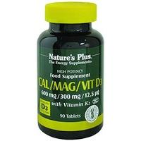 Natures Plus Cal/Mag/Vit D3 with Vitamin K2, 90 tablets