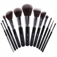 Nanshy Masterful Collection Makeup Brush Set - Onyx Black or Pearlescent White (Onyx Black)