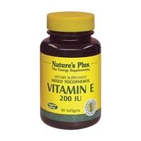 Natures Plus Vitamin E 200 IU Mixed Tocopherol Softgels 90 Softgel