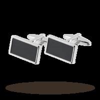 Navy Enamel Rectangle Cufflinks