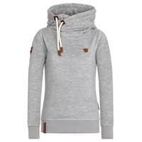 naketano glitzermuschi iv womens hoodie grey melange