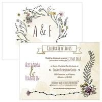 natural charm horizontal invitation