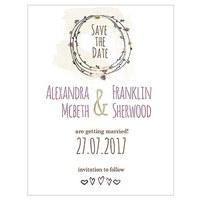 Natural Charm Save The Date Card