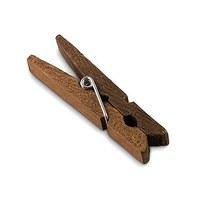 Natural Wooden Clips - Chocolate Brown