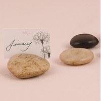 Natural Rocks with Card Etch Place Card Holder