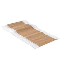 Natural Burlap Table Runner with Lace Edging - (90\