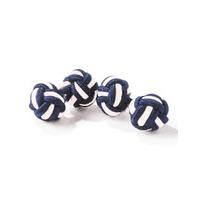 Navy Silk Knot Cufflinks