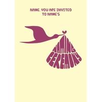 naming bird | personalised naming ceremony card