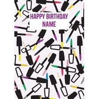 nail mascara birthday birthday card sd1041