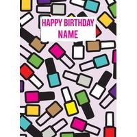 nail polish birthday birthday card sd1042